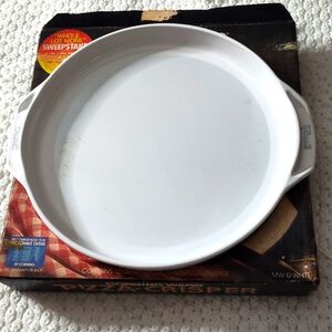 Vintage Corning Ware Microwave Pizza Crisper 12" White